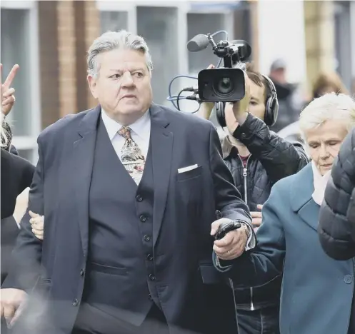  ??  ?? 0 Robbie Coltrane has been nominated for a leading actor Bafta for his portrayal of a comedy star accused of historical sex crimes