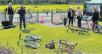  ??  ?? Wheel deal
The bike day in Cambuslang park was a huge success