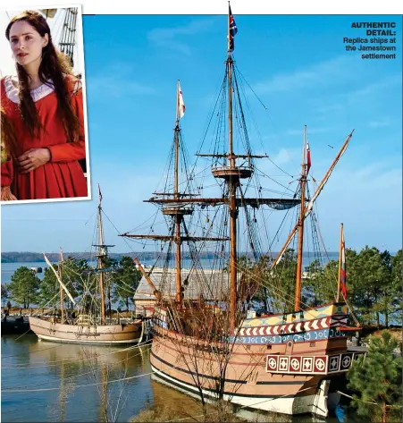  ??  ?? AUTHENTIC DETAIL: Replica ships at the Jamestown settlement