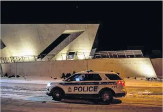  ?? ERROL MCGIHON/POSTMEDIA ?? The Ottawa Police Service is investigat­ing the defacing of the National Holocaust Monument on Booth Street on Wednesday. It will be investigat­ed as a hate-motivated incident by the Hate Crimes Section.