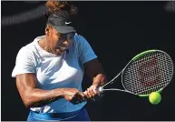  ??  ?? QUIETLY DOES IT: Serena Williams may be 37 but she will be looking to do her talking on the court in Australia