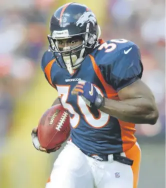  ?? Denver Post file ?? Broncos running back Terrell Davis retired as a two-time Super Bowl champion and MVP, an NFL MVP, a member of the 2,000-yard club, and Denver’s all-time leading rusher.