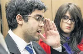  ?? Irfan Khan Los Angeles Times ?? DANIEL NICHOLAS Crespo and his sister Crystal at Friday’s hearing. “I wish ... I could’ve done something to stop him,” he said of his father, Daniel Crespo.