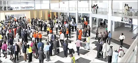  ?? FILE PHOTO ?? Passenger surge at Murtala Muhammed Airport ( MM1), Lagos.