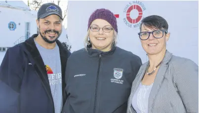  ?? LYNN CURWIN/TRURO NEWS ?? Christmas at the Café is being held at the Truro Farmers’ Market again this year. Some of those involved in organizing the event are, from left, Kyle Olsen, Rhonda France and Cherry Laxton.