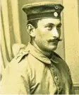  ??  ?? Johann Habermeyer als 26-jähriger Infanteris­t vor der Einberufun­g an die Front ...