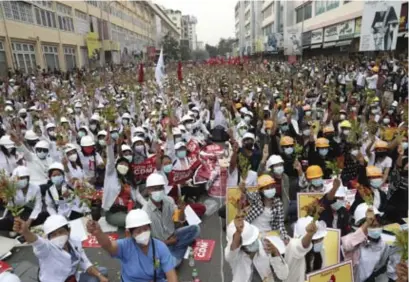  ?? FOTO AP ?? De protestbew­eging belooft vandaag ongeziene proporties aan te nemen met miljoenen mensen.