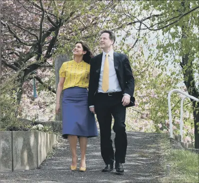  ?? PICTURE: PA WIRE ?? CHARITY BACKING: Nick Clegg and wife Miriam Gonzalez Durantez , who are are raising awareness of the charity Bloodwise.