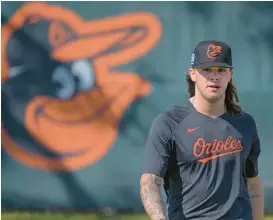  ?? MERTON FERRON/BALTIMORE SUN KARL ?? Orioles left-hander DL Hall made his 2023 spring debut Monday, pitching in relief against the Philadelph­ia Phillies. Hall had a slow start to spring training with a lower back injury.