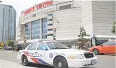  ?? — Reuters photo ?? A Toroto police vehicle is deployed at the Rogers Centre in Toronto, Ontario, Canada.