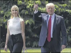  ?? SUSAN WALSH / AP ?? President Donald Trump, here with daughter Ivanka Trump, backtracke­d on the House health care bill in a meeting with GOP senators, sources say.