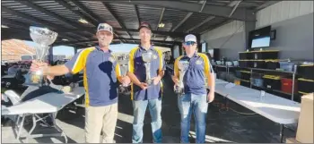  ?? ?? Sutter Union’s state champion Jackson Zoller following the clay shooting championsh­ips last weekend.