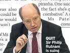  ??  ?? QUIT
Sir Philip Rutnam is suing