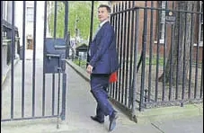  ?? AFP ?? New UK foreign secretary Jeremy Hunt at 10 Downing Street.