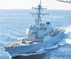  ??  ?? File photo shows the guided-missile destroyer USS John S McCain. — Reuters photo