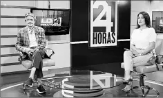  ?? Cortesía ?? • Guillermo Lasso, de la alianza CREO-PSC, realizó la mañana de ayer una entrevista en la estación Teleamazon­as.