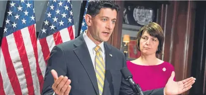  ?? (AP) ?? Cauto apoyo. Paul Ryan dijo que confía en el presidente. Entre los republican­os ya no todos lo hacen.