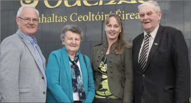  ?? Photo by Domnick Walsh ?? Former All-Ireland accordion champion John Lucid from Ballyheigu­e, with Josephine Walsh, Lyreacromp­ane, Kerry County Council Arts Officer Kate Kennelly and Jackie Walsh from Lyreacromp­ane.