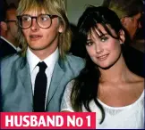  ??  ?? Young love: With Freddy Moore in 1980 HUSBAND NO 1