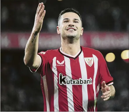  ?? FOTO: JUAN ECHEVERRÍA ?? Felicidad Guruzeta celebra el 3-0 que terminó por liquidar el partido, aunque hubo que esperar al VAR