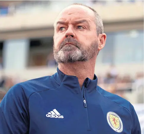  ??  ?? POSITIVE: Scotland boss Steve Clarke was happy with his team’s performanc­e in the 4-0 win over the Faroe Islands, and fully expects Scotland’s next competitiv­e games, in the delayed 2020 European Championsh­ips, to be played at Hampden Park.