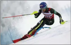  ?? AP/ALESSANDRO TROVATI ?? Mikaela Shiffrin of the United States won her 41st World Cup race in slalom competitio­n in Levi, Finland, on Saturday, setting a new World Cup record in the process.