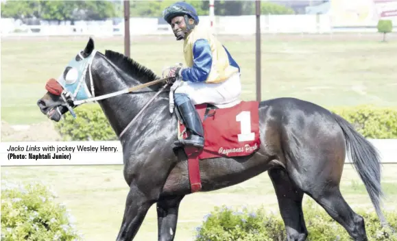  ?? (Photo: Naphtali Junior) ?? Jacko Links with jockey Wesley Henry.