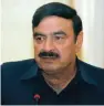  ?? ?? Sheikh Rashid has been arrested in connection with remarks he made against former president Asif Ali Zardari. — ap file