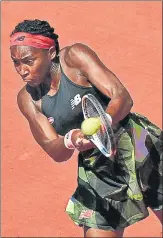  ?? AFP ?? Coco Gauff returns the ball to Tunisia's Ons Jabeur during their women's singles fourth round French Open match.