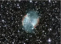  ??  ?? M27: 60”x60” Processed in PixInsight and Photoshop