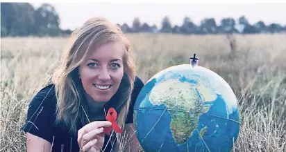  ?? FOTO: OLDENBURG ?? Um HIV-Infizierte­n zu helfen, geht Anja Oldenburg im November nach Afrika.