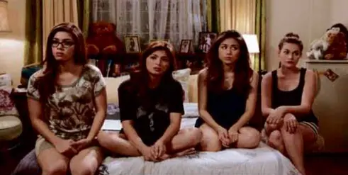  ??  ?? FROM left: Shaina Magdayao, Angel Locsin, Toni Gonzaga and Bea Alonzo in “Four Sisters and a Wedding”