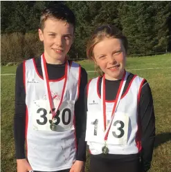 ??  ?? Brother & sister gold medal winners for North Sligo Gemma (U11) and Rian (U13) O’Callaghan
