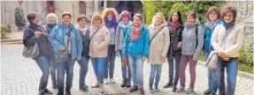  ?? FOTO: PM ?? 13 Teilnehmer­innen waren beim Ausflug in Sigmaringe­n dabei.