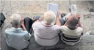  ?? PATIPAT JANTHONG ?? Elderly enjoy horse racing at the Royal Turf Club in Bangkok. Thailand has a large portion of its population aged 60 or older.