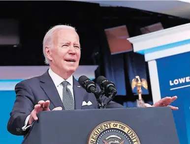  ?? FOTO: AFP ?? El presidente de Estados Unidos, Joe Biden, asegura que está seguro de que el conflicto generado por los documentos clasificad­os que se han encontrado en su residencia privada se va a aclarar.