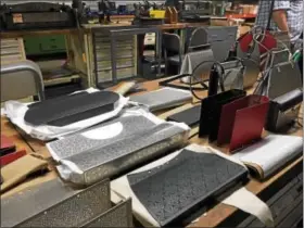  ?? SUBMITTED PHOTO ?? Another view of the metal handbags at the handbag facility.