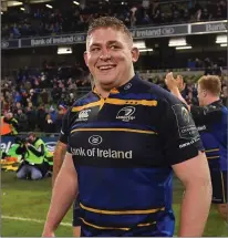  ??  ?? Wexford’s Tadhg Furlong’s signing with Leinster for another three years prompted plenty of positive tweeting over the weekend.