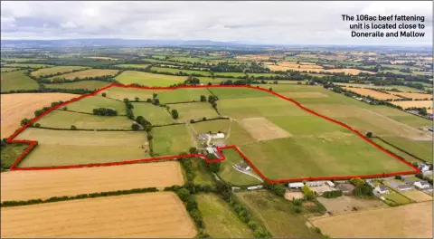  ??  ?? The 106ac beef fattening unit is located close to Doneraile and Mallow