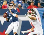  ?? FREDERICK BREEDON / GETTY IMAGES ?? Prolific passer Luke Falk, a sixth-round pick of the Titans, didn’t make their roster and was signed by the Dolphins.