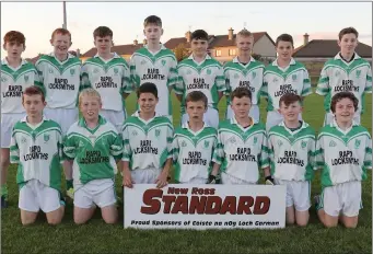  ??  ?? The depleted Crossabeg-Ballymurn squad prior to the final in St. Patrick’s Park.