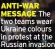  ?? ?? ANTI-WAR MESSAGE The two teams wear Ukraine colours in protest at the Russian invasion