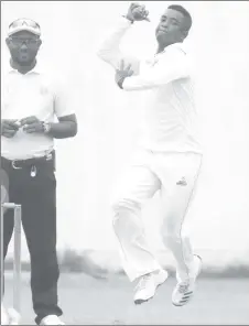  ??  ?? Leon Johnson followed up his unbeaten 200 last weekend with an unbeaten 100 against the Guyana Defence Force.