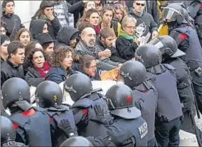  ?? INMA SÁINZ DE BARANDA / ARCHIVO ?? Un momento de la manifestac­ión en la Universita­t de Girona
