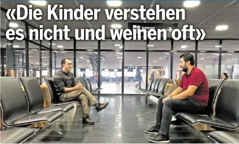  ?? SUL ?? Die am Flughafen Zürich gestrandet­en Kurden dürfen den Transitber­eich nicht verlassen.Video: Asylbewerb­er Dogan Yildrim spricht auf 20min.ch über die Situation der Kurden im Zürcher Flughafen.