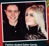  ??  ?? Fashion student Esther Garrity, pictured with boyfriend Samuel Farley, was left brain-damaged after he stamped on her head while on LSD.