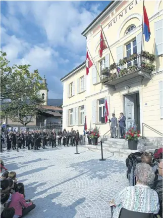  ?? TI-PRESS ?? La riqualific­a del centro paese è stata inaugurata a settembre