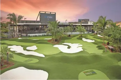  ?? COURTESY OF POPSTROKE ?? PopStroke — Tiger Woods’ “unique golf entertainm­ent experience” — has two locations in Florida, including its latest opening in Fort Myers, pictured here.