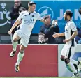  ??  ?? Joy unbounded: Boreham Wood’s Dan Holman celebrates his late winner