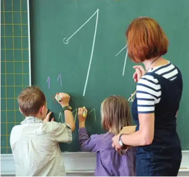  ?? Foto: dpa/Jens Kalaene ?? An einer Potsdamer Grundschul­e